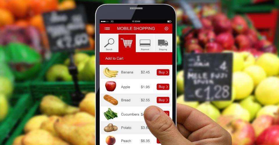A man trying to purchase from app in a store