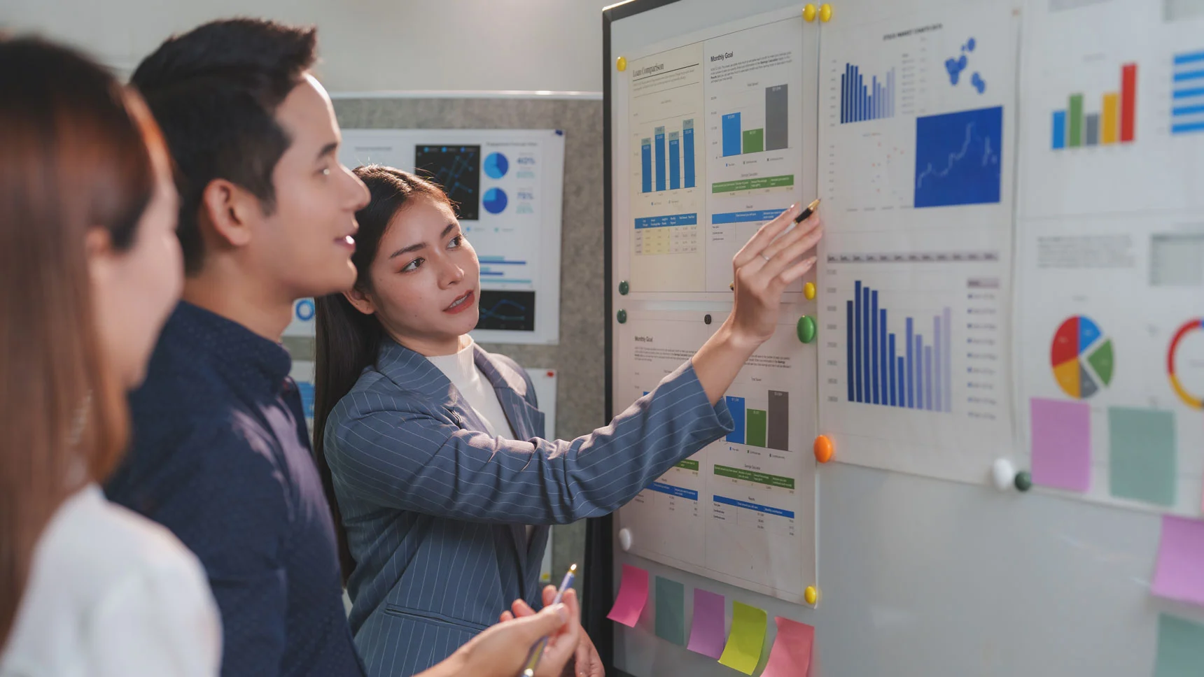 DevBoat digital marketing agency team reviewing SEO, paid media, content strategy, and business growth performance data