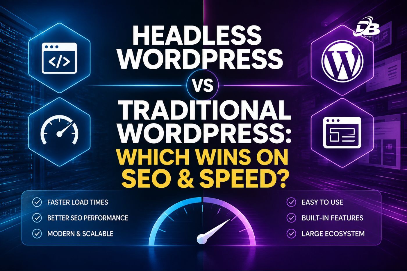 Headless WordPress SEO vs traditional WordPress comparison for SEO and speed